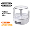 Organizador Dispenser Giratório Para Cereais Grãos Alimentos Com 6 Divisórias - WING