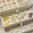 Porta Joia Acrílico Luxo com 3 Camadas- Brinco/ Anel/ Colar/ Pulseira caixa de joias de camada única